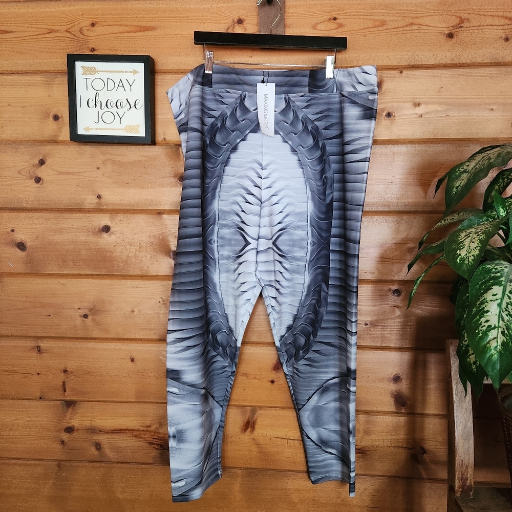 Making The Cut NWT Season 3 Ep 6 Gray High Rise Leggings Pant Georgia WL Plus 3X